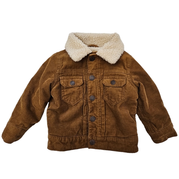 Nwot Toddler Baby Gap Denim Brown Cordoroy Sherpa Longsleeve Front Snap … - Picture 17 of 17